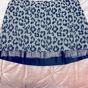 Gorgeous sparkly leopard print mini skirt